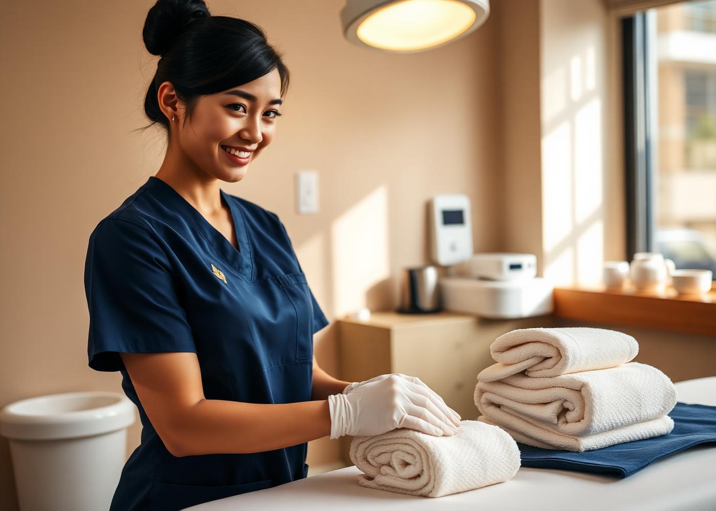 Home nurse supporting a patient during recovery